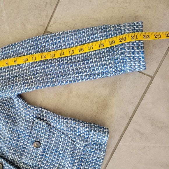 COPY - Talbots petite tweed blazer suit jacket size 4P blue white . - Picture 11 of 11